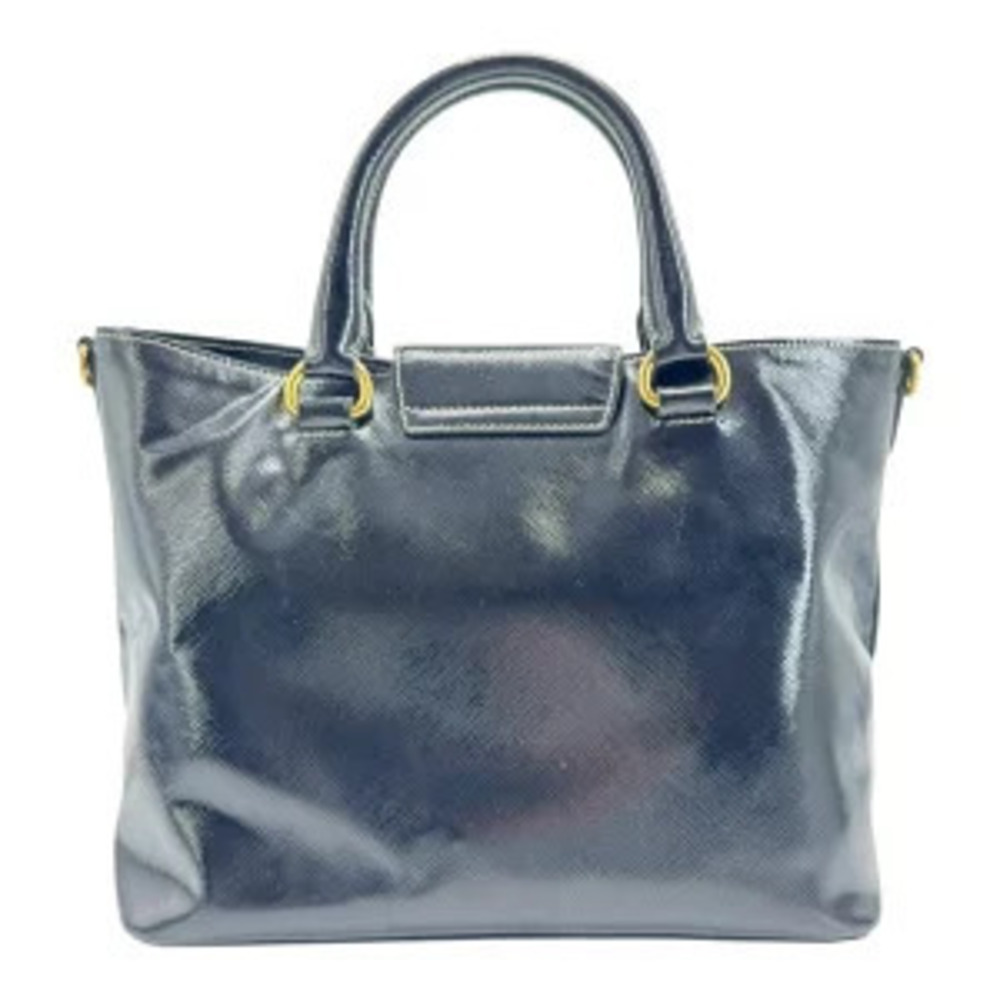 Prada Vernice Saffiano Handbag Black